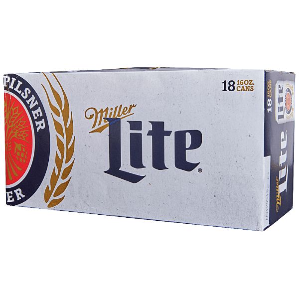 Miller Lite 18Pk 16Oz Cans Baycity Liquors