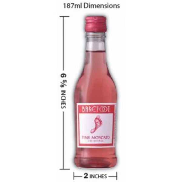BAREFOOT PINK MOSCATO 187ML