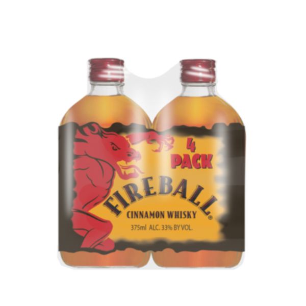 FIREBALL CINNAMON WHISKY 4 PACK 375ML – Middletown Fine Wine & Spirits